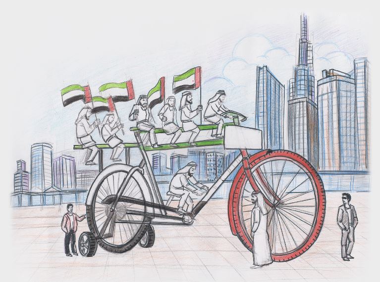 largest-rideable-bicycle-drawing